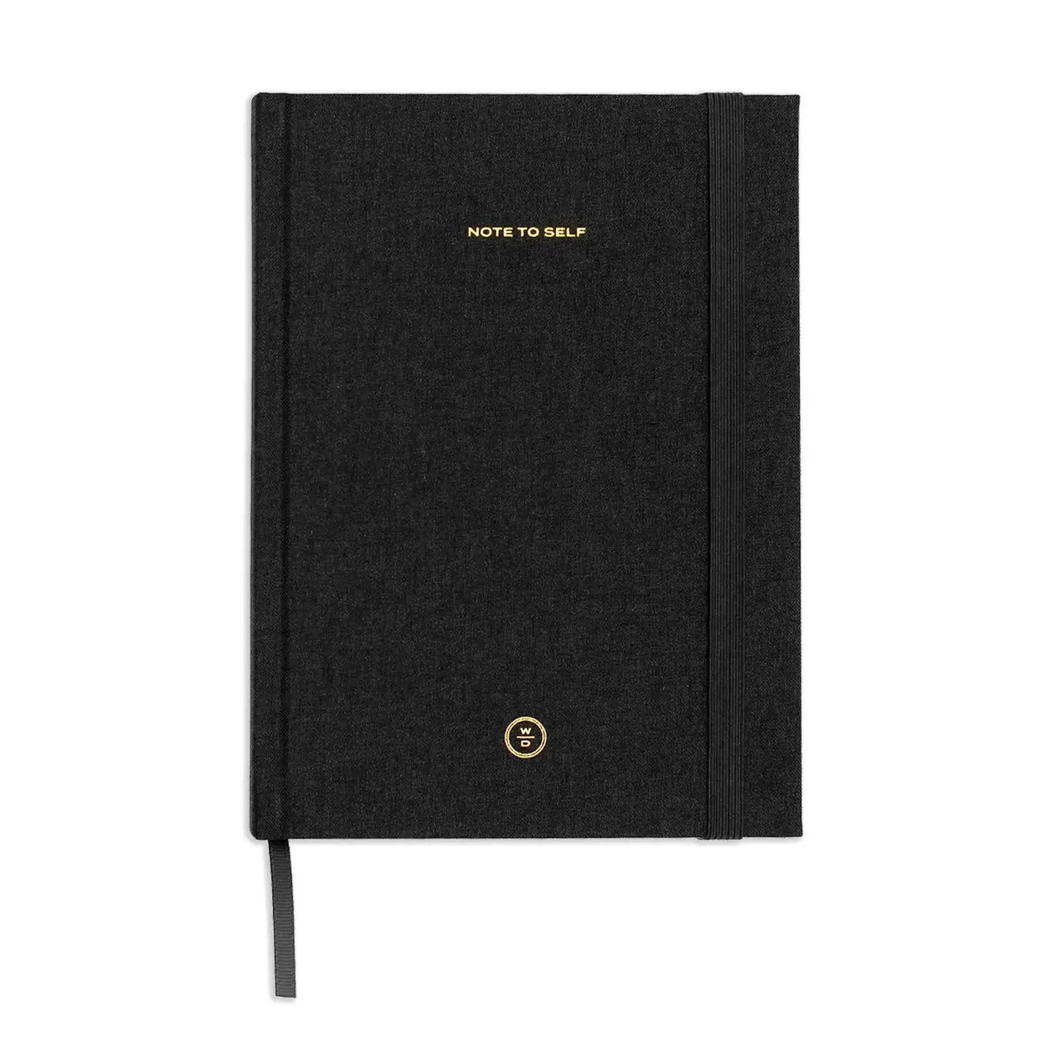 Black Linen Note To Self Journal