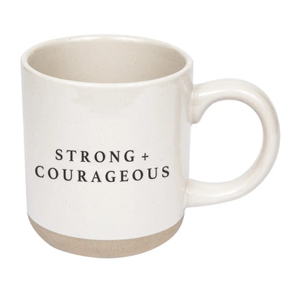 Strong &amp; Courageous Stoneware Coffee Mug