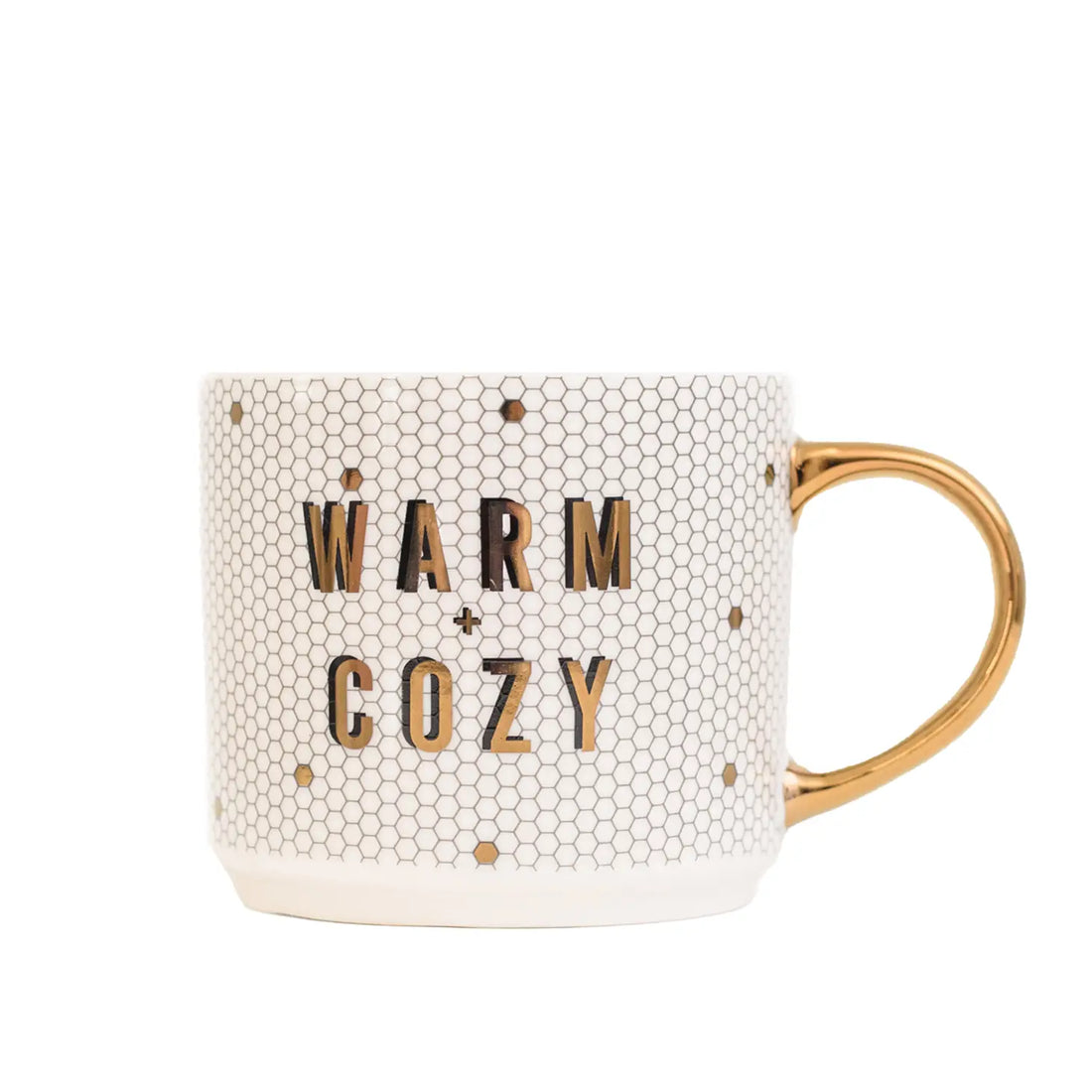 Warm &amp; Cozy Gold Tile Coffee Mug