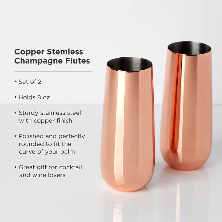 Stemless Champagne Flutes